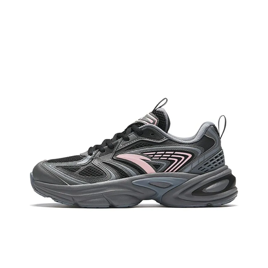 Anta Millennium Glacier Cushioning, Wear Resistant Low Top Casual Shoes Women's Gray Pink