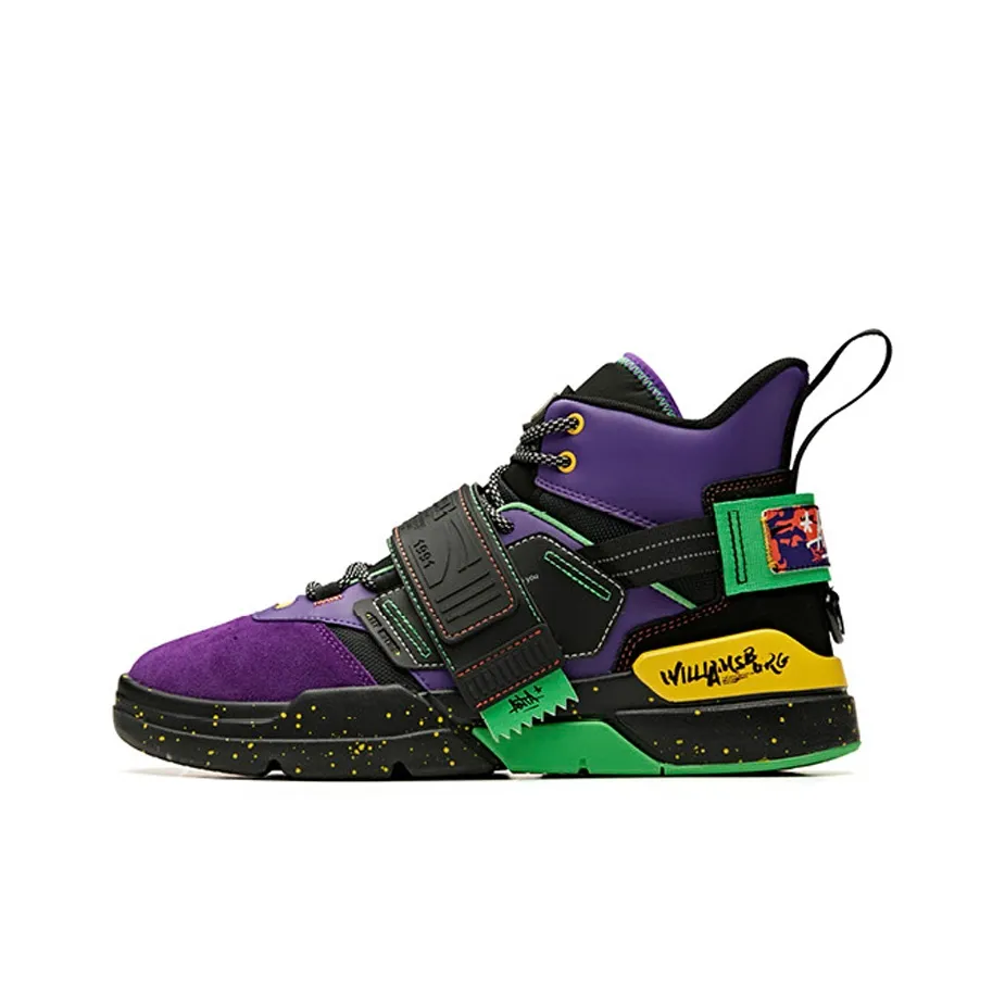 Stath x Anta Bastard Non-slip Lightweight High-Top Vintage Basketball Shoes Men's Radiant Purple
