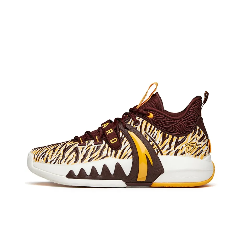 Anta GH2 Gordon Hayward 2nd Generation Cushioning Anti-Slip And Wear-Resistant Mid-Top Basketball Shoes Brown Yellow