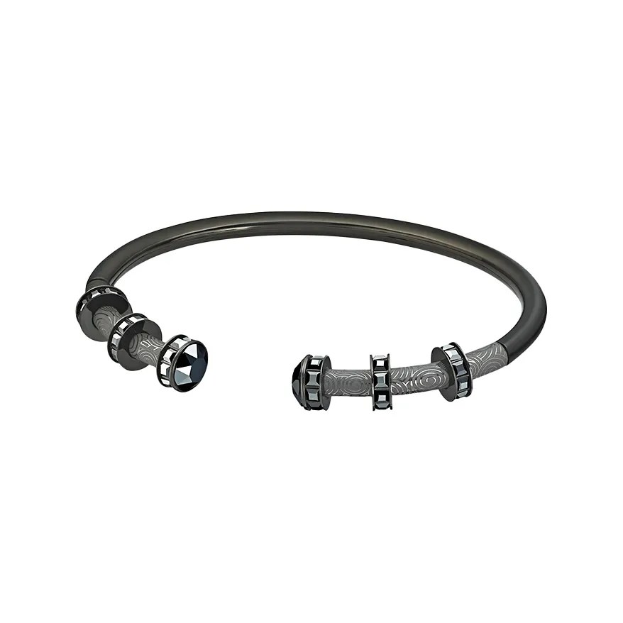 Swarovski PVD Металл Браслеты Мужской Черный