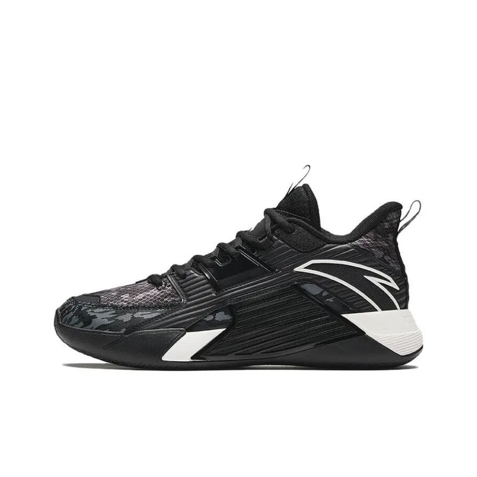 ANTA Speedy 3 Устойчивые к истиранию MID Баскетбольные кроссовки Мужские Черный Серый