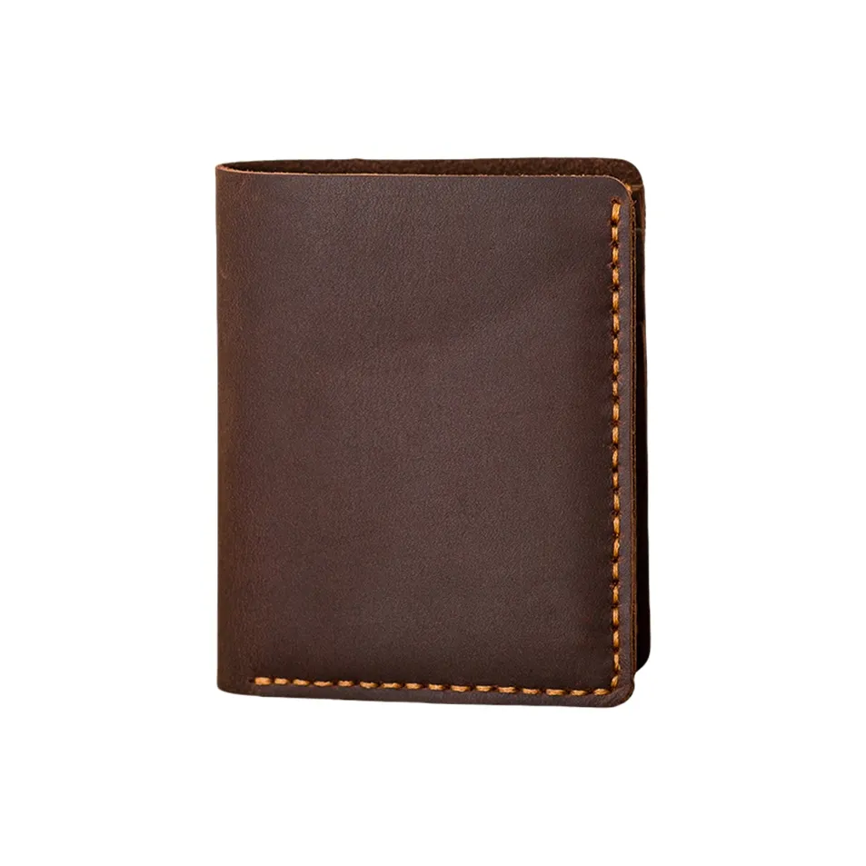 Back Step Top Grain Cow Leather Genuine Leather Short Wallets Regular Men's Coffee/Black/Peacock Blue