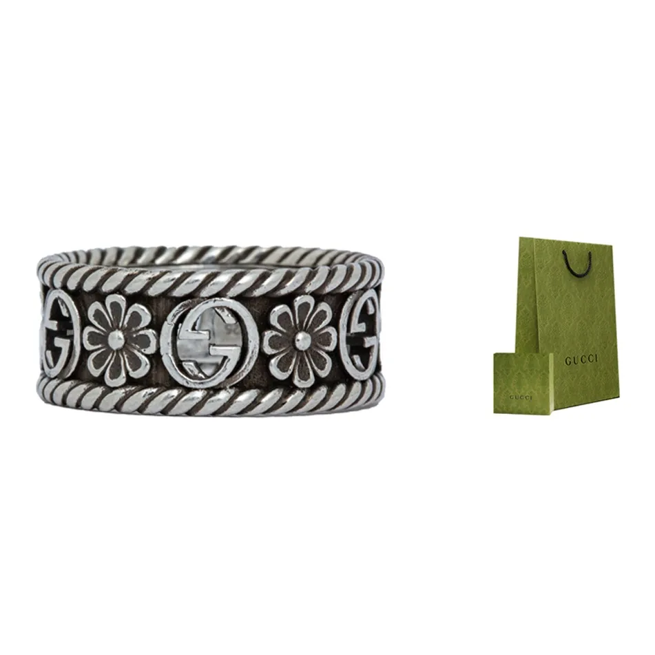 GUCCI GG Sterling Silver Rings Unisex
