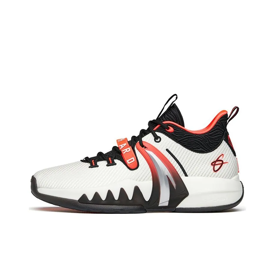 ANTA GH2 Hayward Амортизация Противоскользящие Устойчивые к износу Поддержка Низкий Топ Баскетбольные кроссовки Мужские Белый Красный