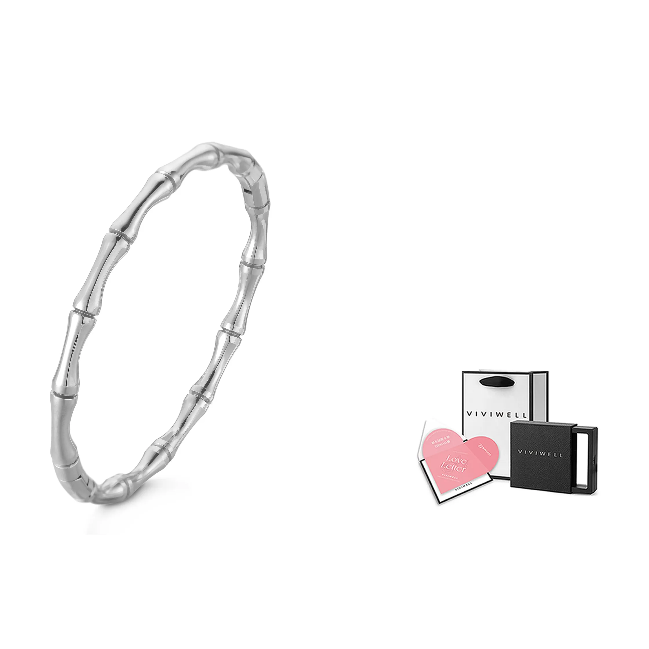 VIVIWELL Браслеты из титановой стали для женщин