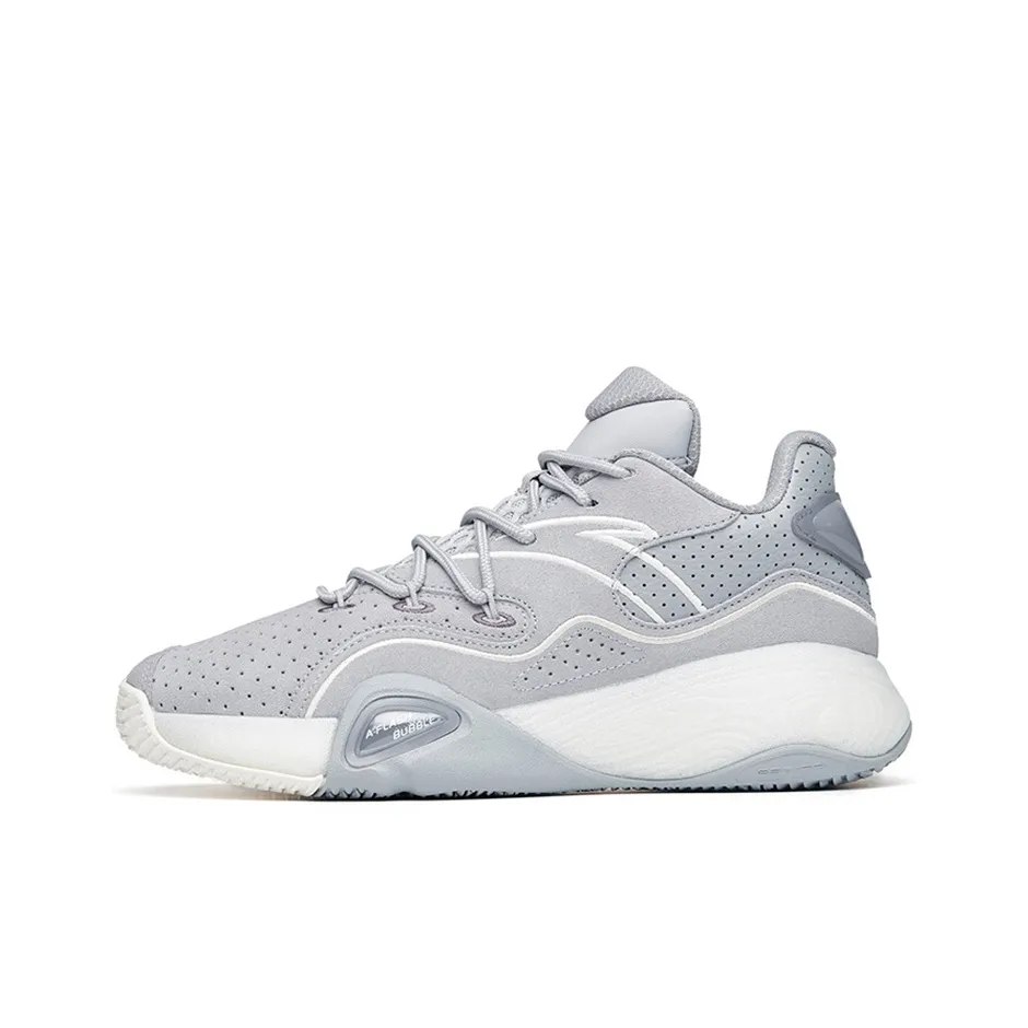 Anta A Flash Bubble 1.0 KT Low Top Performance Basketball Shoes Men's Gray