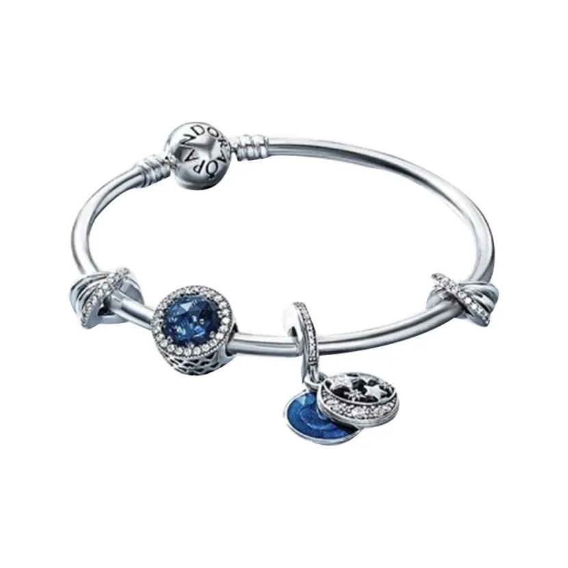 Pandora 925 Sterling Silver Bangle Set Women's