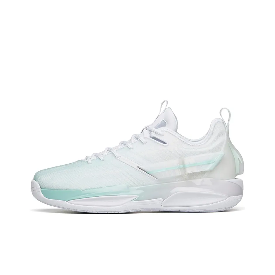 ANTA GH3 Frappe Амортизация Поддержка Низкий Топ Баскетбольные Кроссовки для Игры Мужской Белый Зеленый