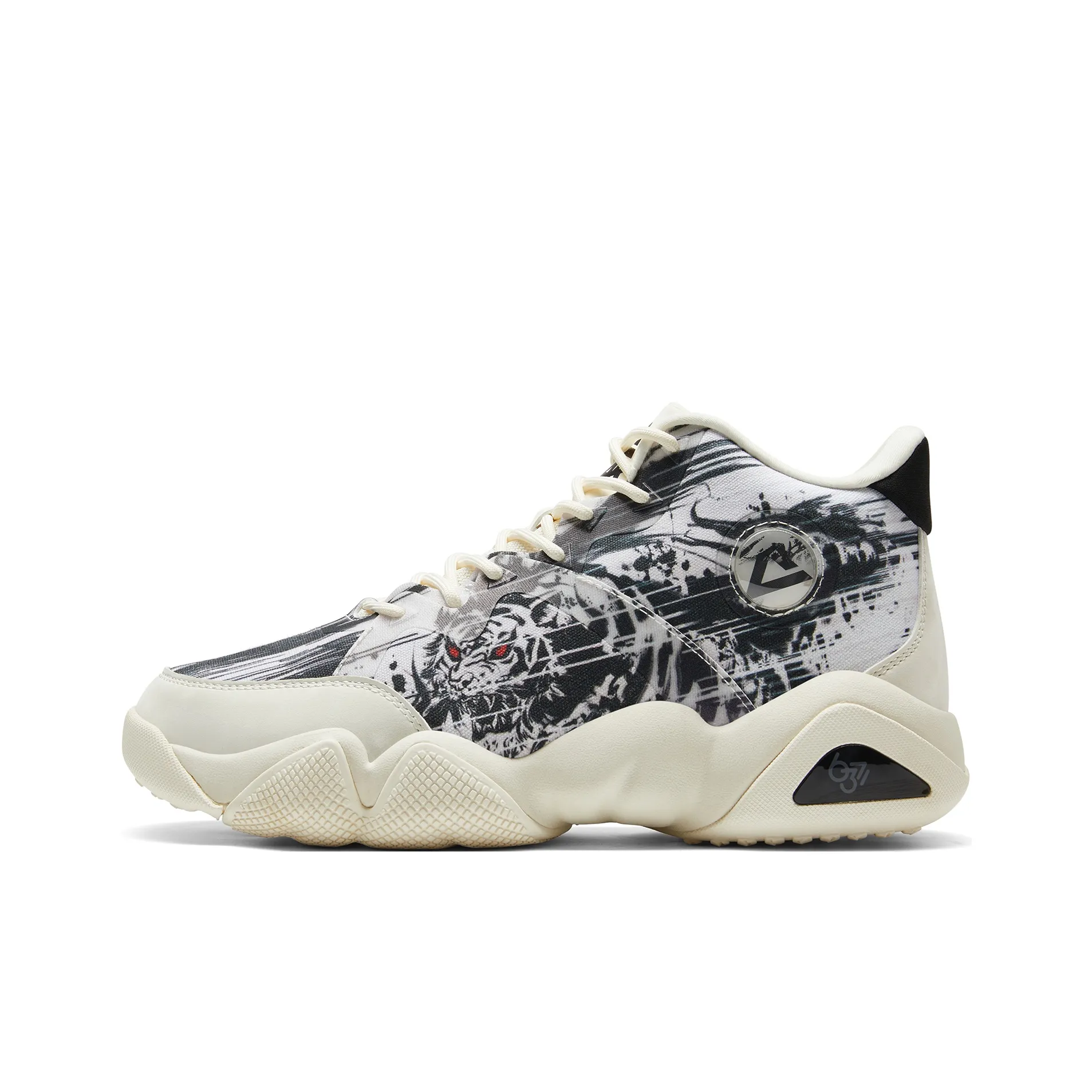 PEAK State Pole 6371 Taichi 6371 Windproof Guochuang Slip Resistant Mid Top Casual Shoes Men's Cyan Lai Color Scheme