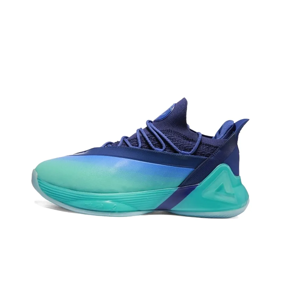PEAK Parker Seven Non slip Lightweight Low Top Performance Basketball Sorte Shoes Men's Emerald
