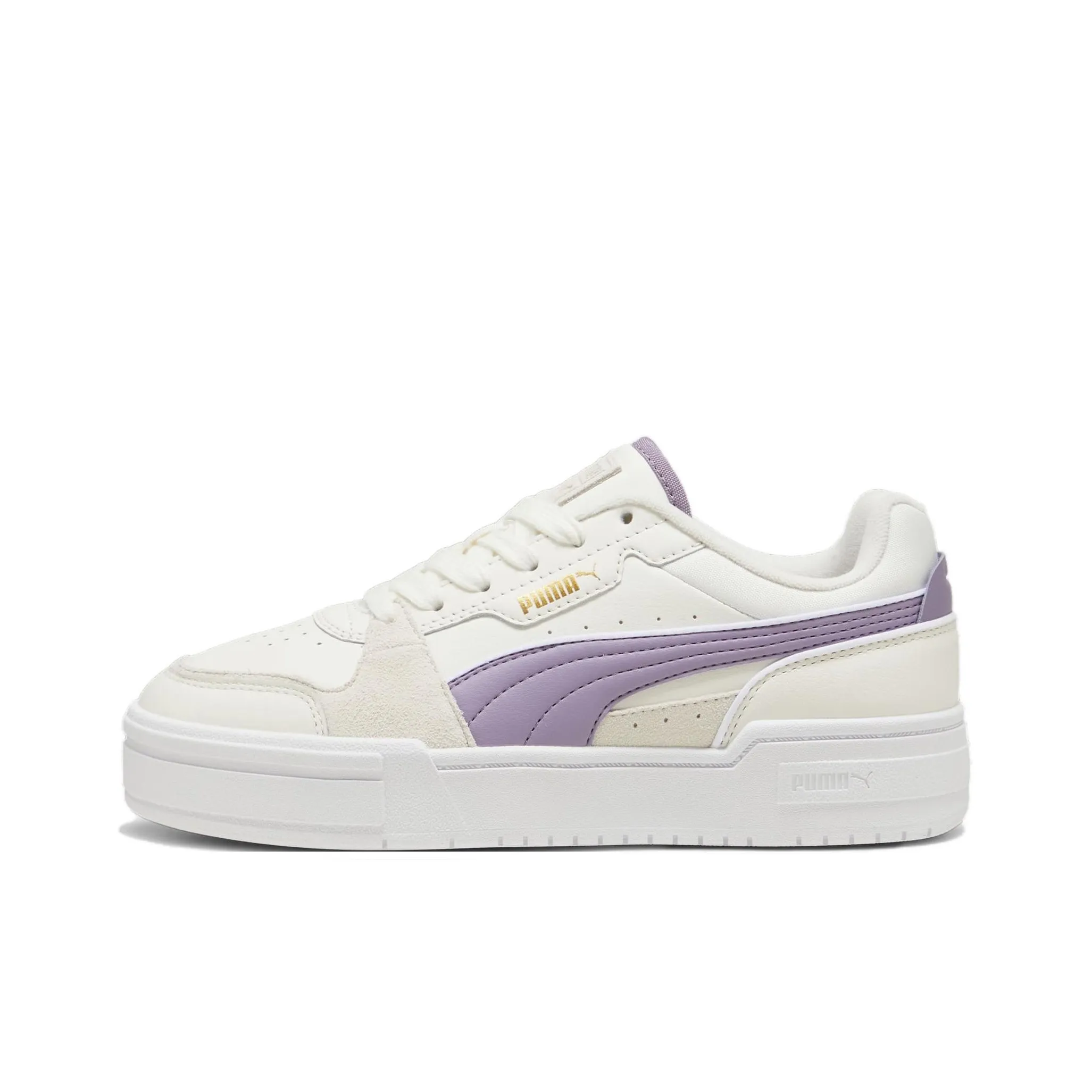 PUMA Ca Pro Low Top Skateboard Shoes Unisex White Purple