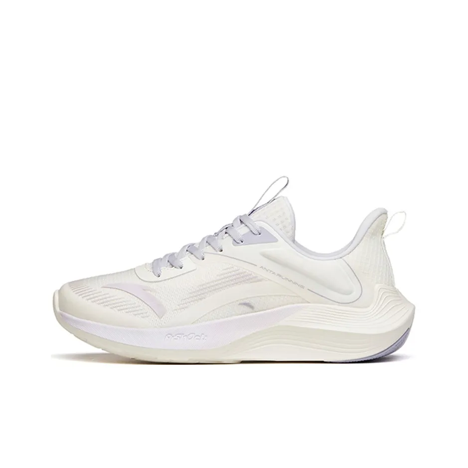 Anta DuCi1 Cushioned Slip Resistant Abrasion Resistant Low Top A shock Casual Running Shoes Women's White Purple Gray