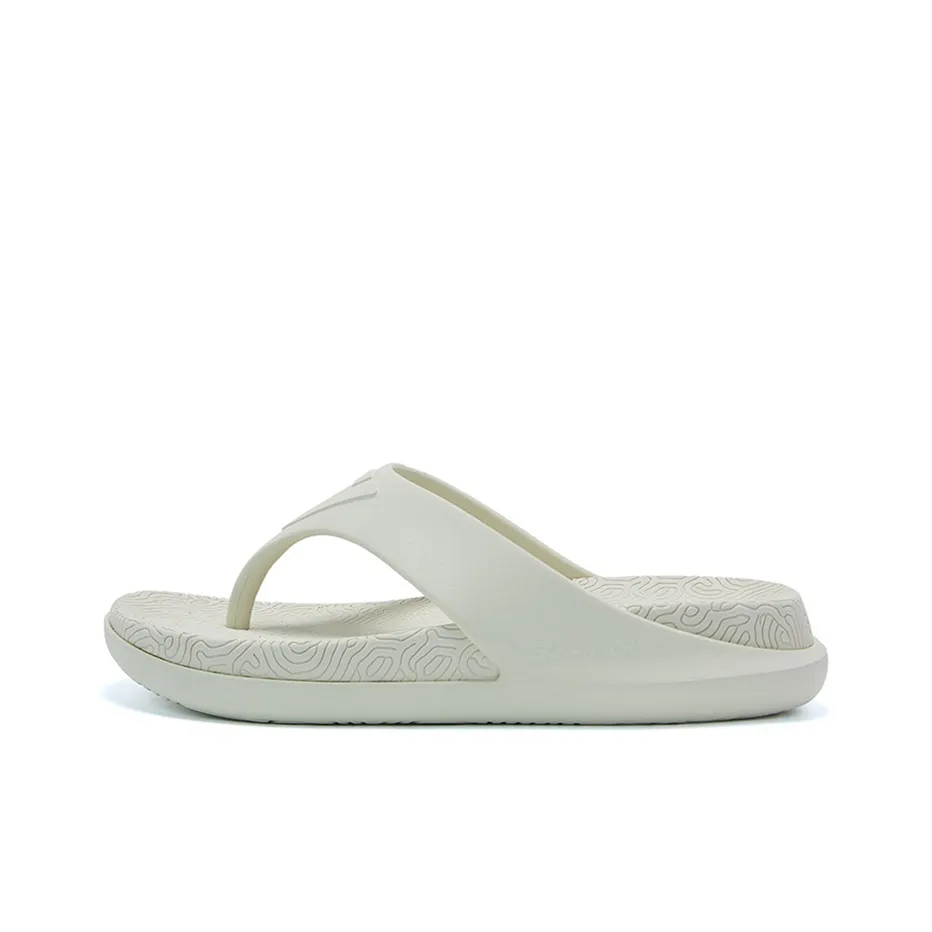 PEAK Tai Ji3.0 Quiet Slip Resistant Flip Flops Men's Canvas White