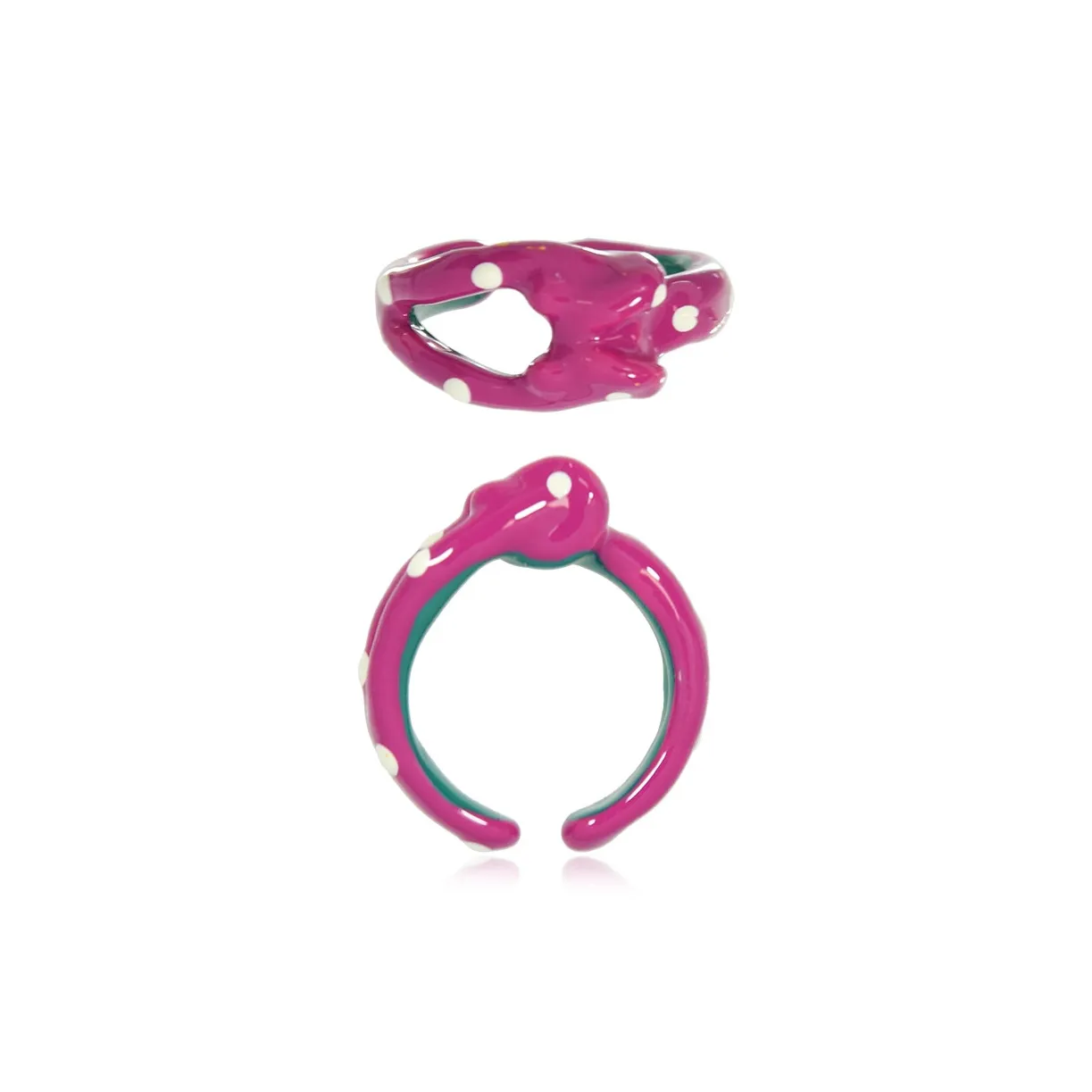 AWE Капля Глазурь Пальцевые Кольца Нерегулярный Цветовой Блок Рисунок Ручной Рисунок Парные Кольца Женские