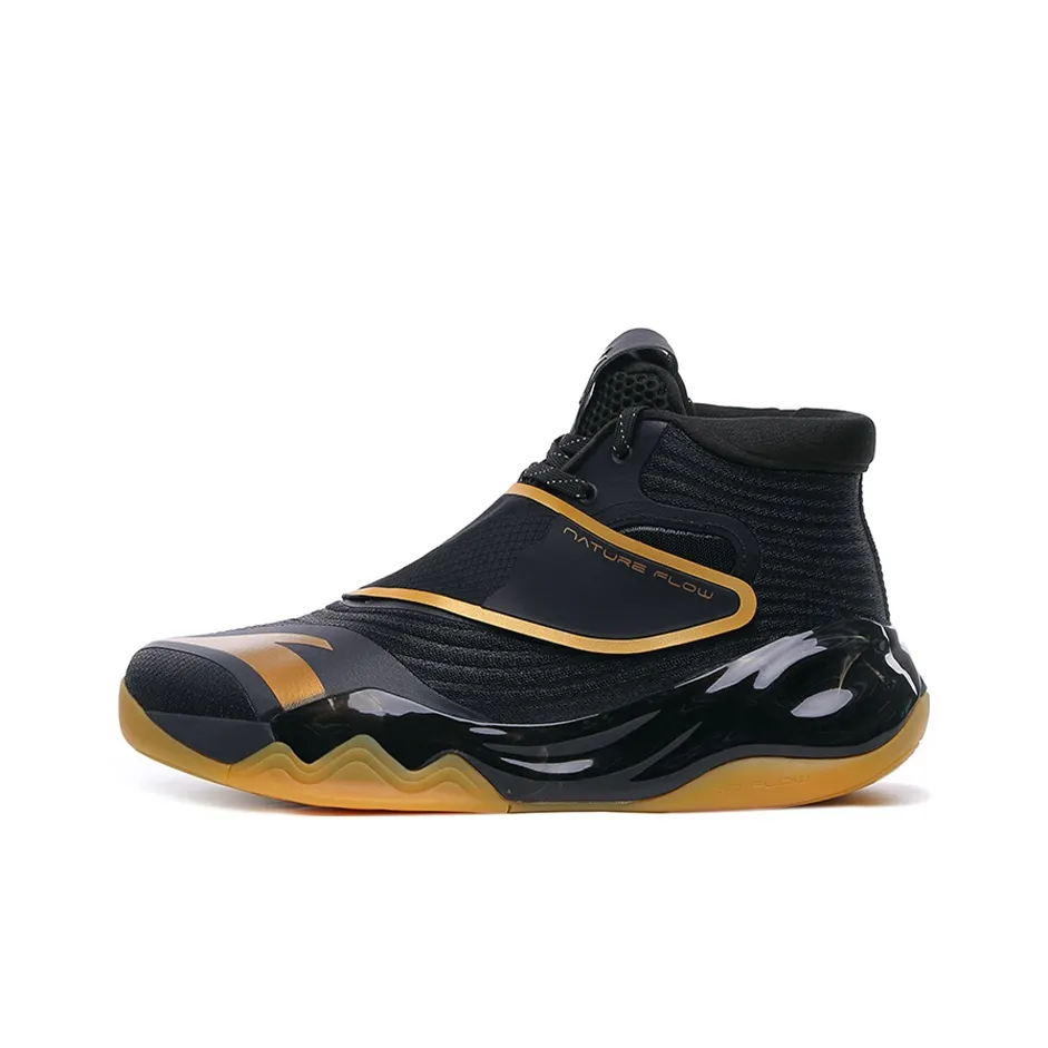 Anta KT6 Thompson Cushioning Anti-Slip And Wear-Resistant High-Top Basketball Shoes Black Gold