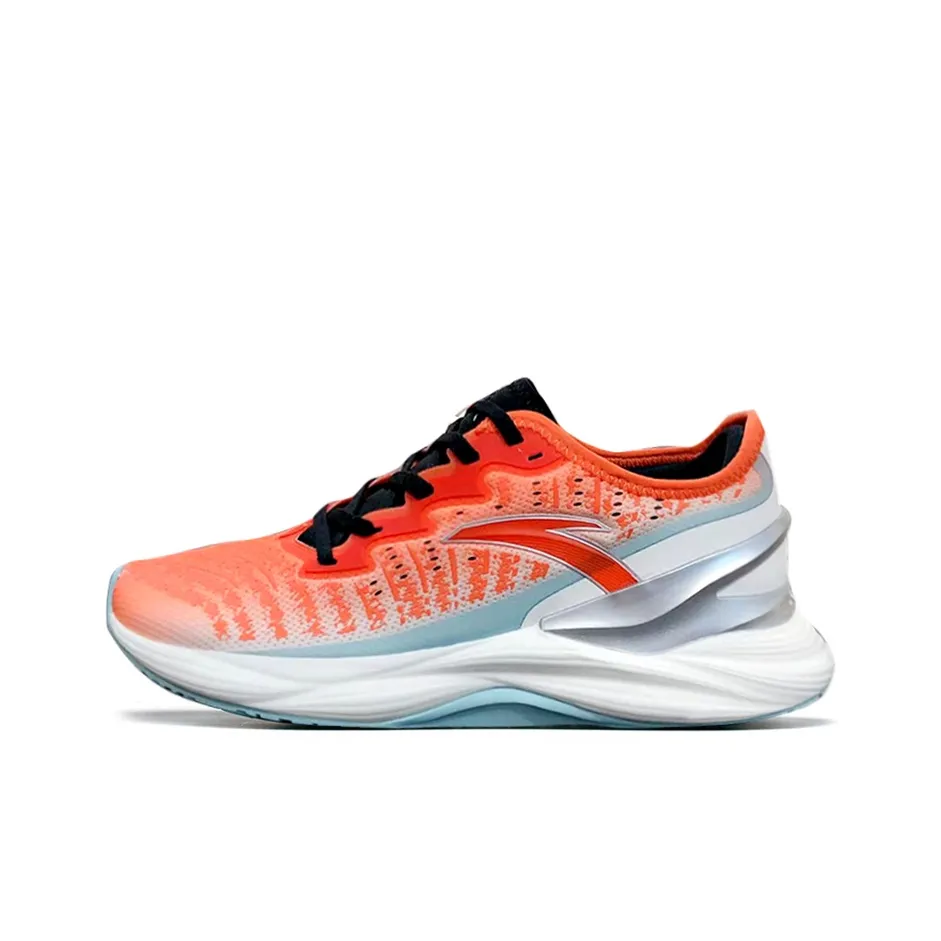 Anta Tron 2.0 Cushioned Slip-Resistant Abrasion-Resistant Low-Top Running Shoes Men's Orange Black