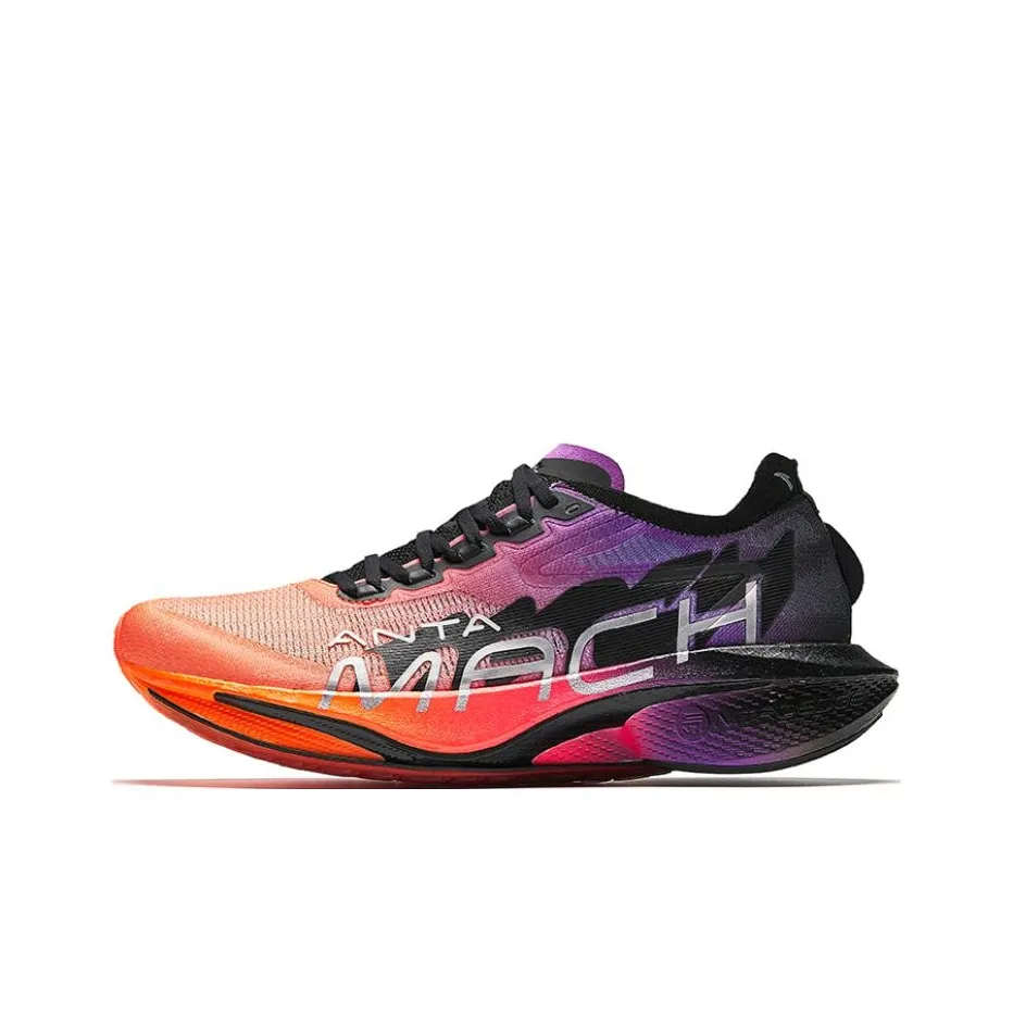 Anta Mach 4 Generation PRO Cushioning, Slip Resistant, Rebound Low Top Training Running Shoes Men's Orange Red