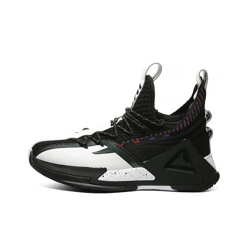 PEAK Tai Ji2,0 Амортизаторы Slip-on Устойчивый к истиранию MID Топ Баскетбольные кроссовки Мужской Белый черный