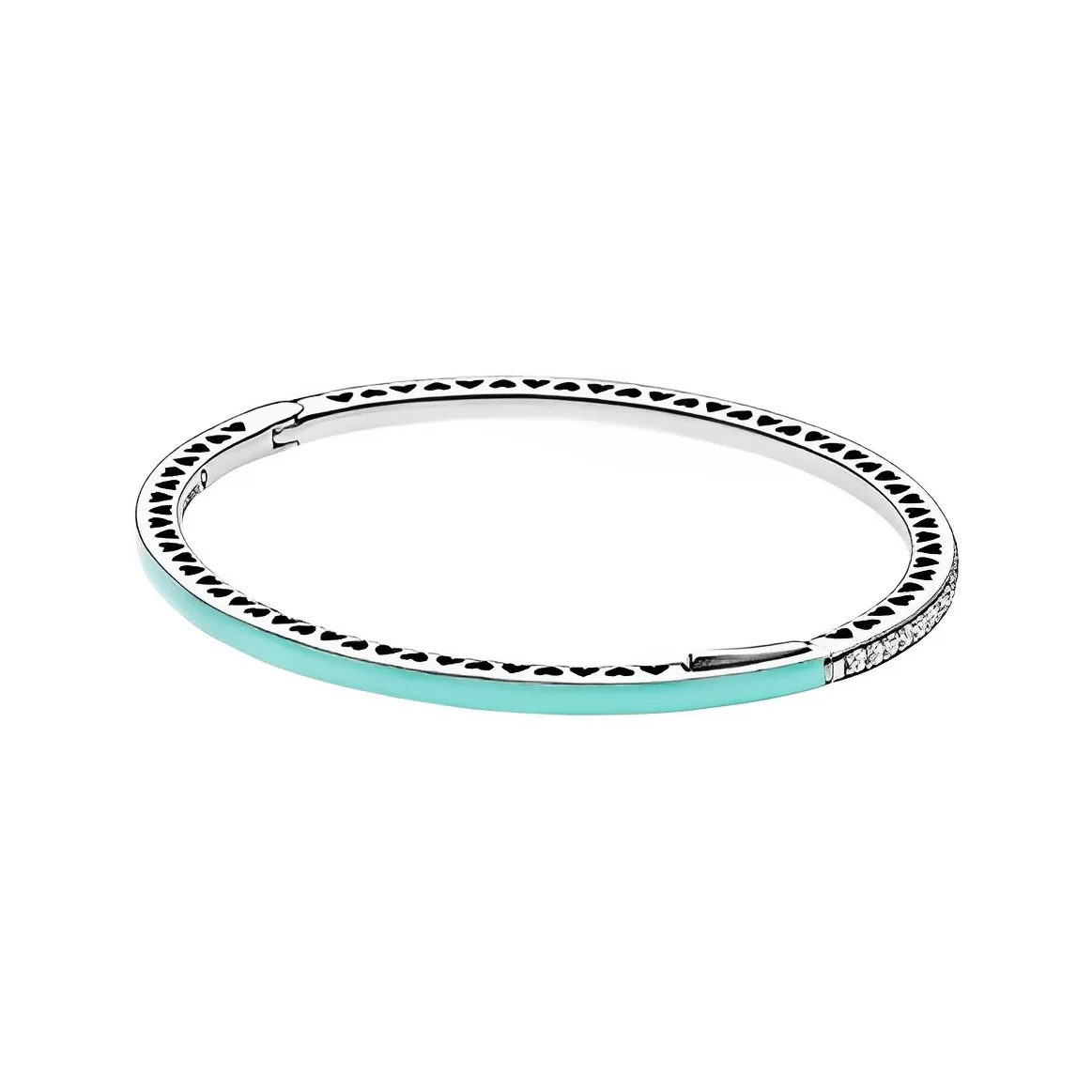 Pandora Синтетический Кубический Цирконий/Стразы Браслеты Мятно-зеленый/Серебряный Женские