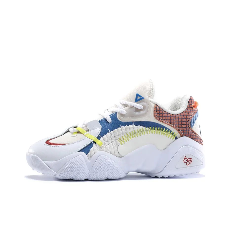 PEAK State Pole 6371 Амортизация Износостойкий Низкий Топ Толстая Подошва Кроссовки Женские Экрю