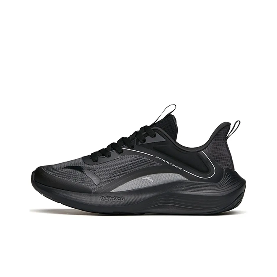 Anta DuCi1 Anti Slip And Wear Resistant Breathable Low Top Sprint Running Shoes Men's Gray Black