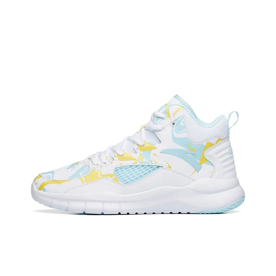 ANTA Star Trail 4 Basketball Shoes Men's High Top White/Glacier Blue