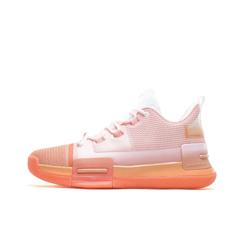 PEAK Flash Cushioned Wear-Resistant Breathable Low-Top Performance Basketball Shoes Men's Peach Skin Color