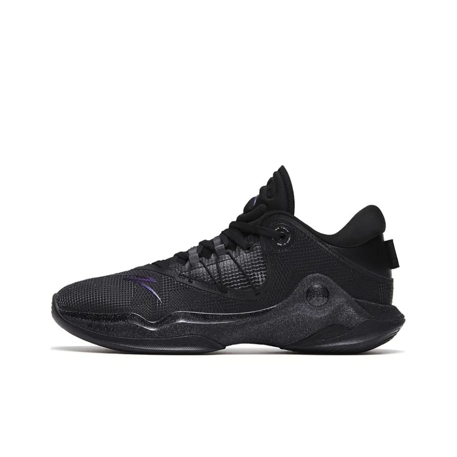Anta Skyline 1 Anti Slip Wear Resistant Low Top Basketball Shoes Men's Black, Dark Night Color Scheme