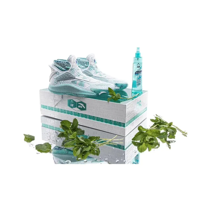 ANTA KT5 KT Амортизаторы Slip-resistant High Top Баскетбольные кроссовки Мужские Белый Синий