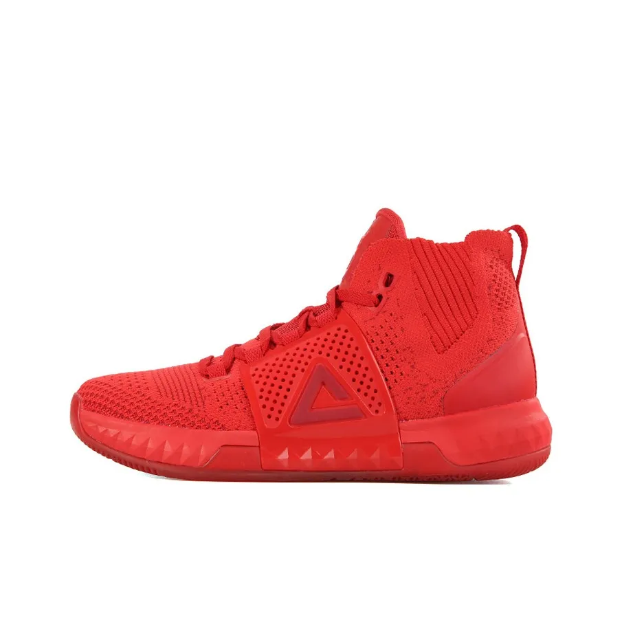 PEAK Howard 3 Cushioning Anti-Slip And Wear-Resistant High-Top Basketball Shoes Pickleball Red