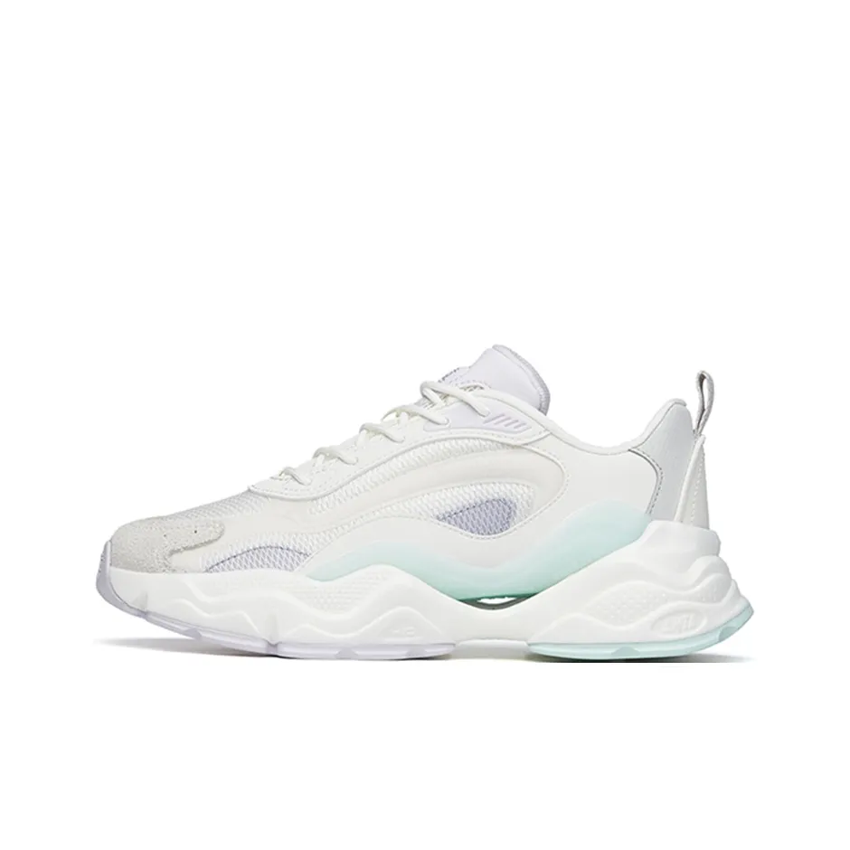 Anta Millennium 4.0 Cushioning Anti-Slip And Wear-Resistant Low-Top Chunky Sneakers Women's White Purple Gray