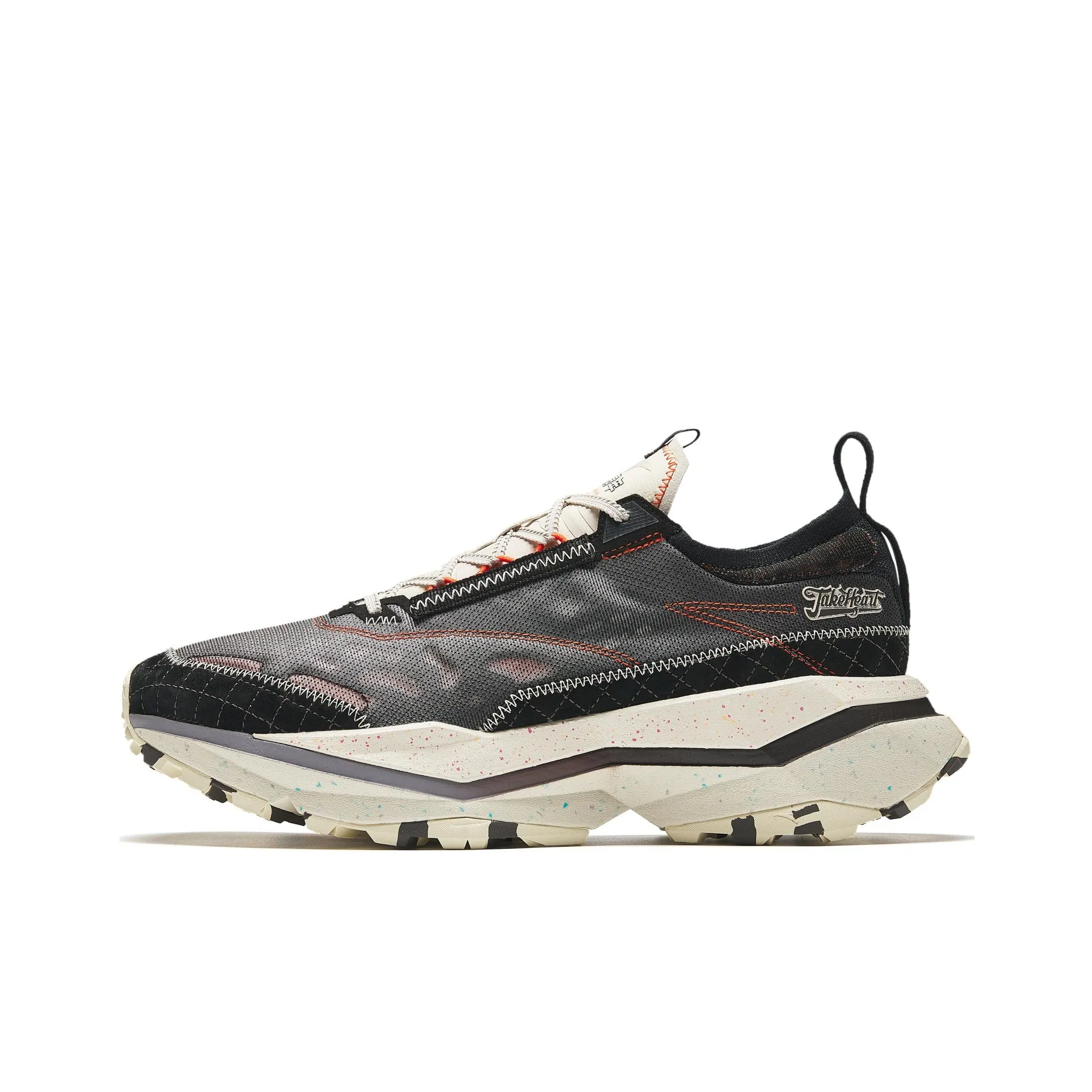 OCCUPY x ANTA Амортизация Устойчивый к истиранию Дышащий Увеличение высоты Низкие беговые кроссовки Мужские Бежево-черные