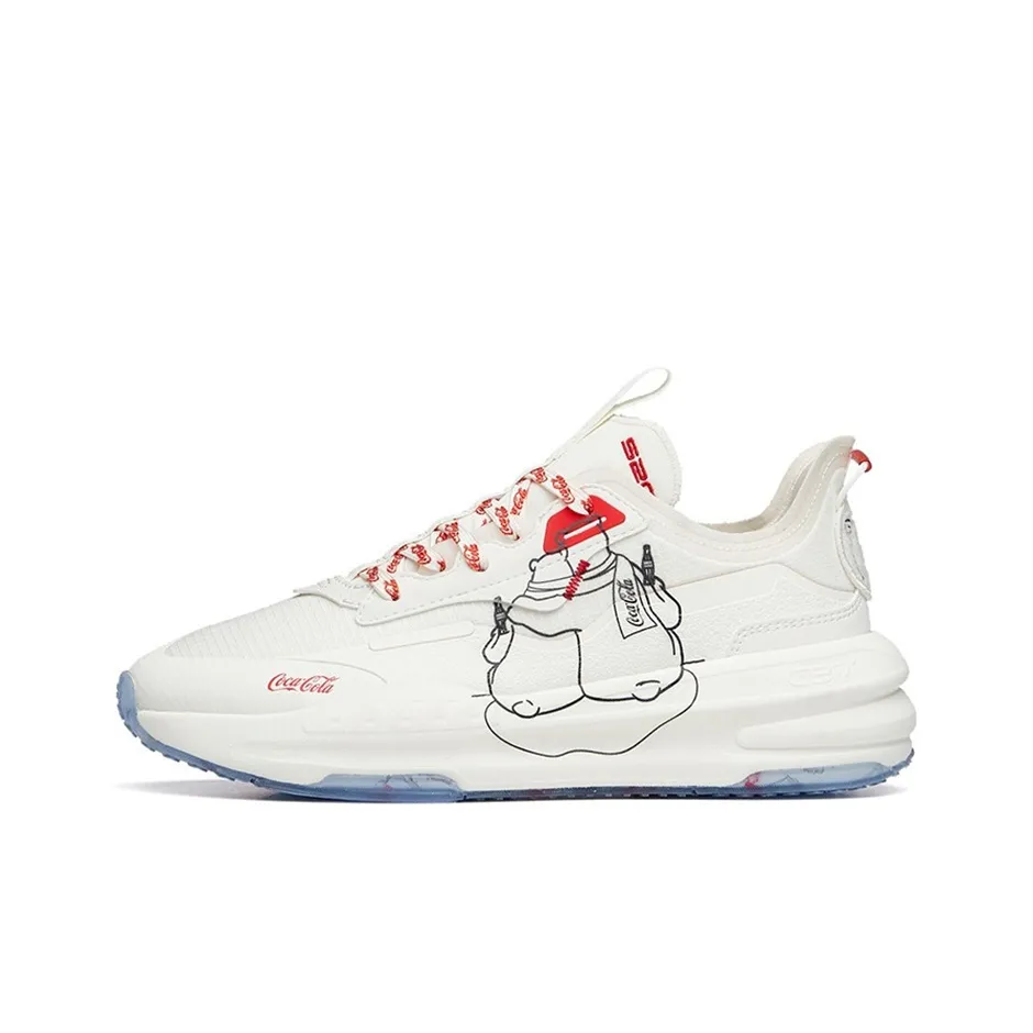 Coca Cola x Anta C37 Series Coca Cola Collaboration Low Top Skateboard Shoes Women's White Red