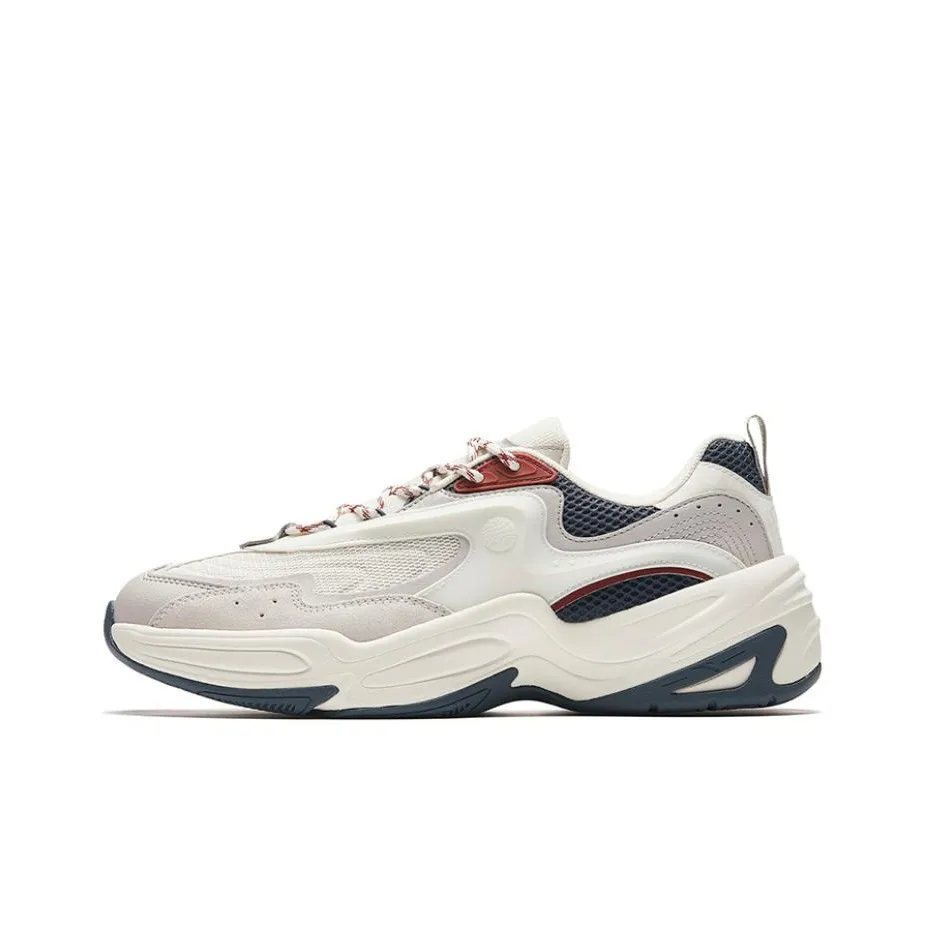 ANTA Through Износостойкий Низкий Топ Casual Мужской Белый Серый