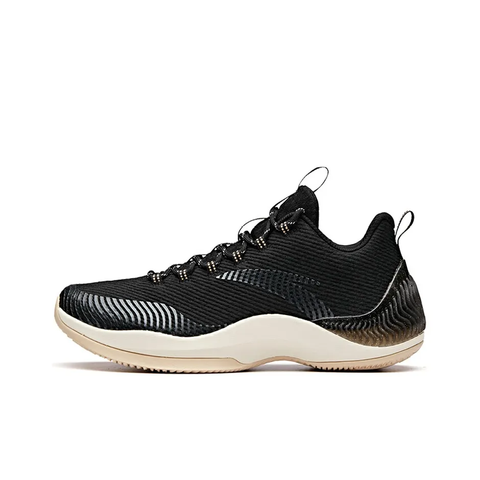 ANTA The Dagger 2 Basketball Shoes Men's Low Top Black Gray