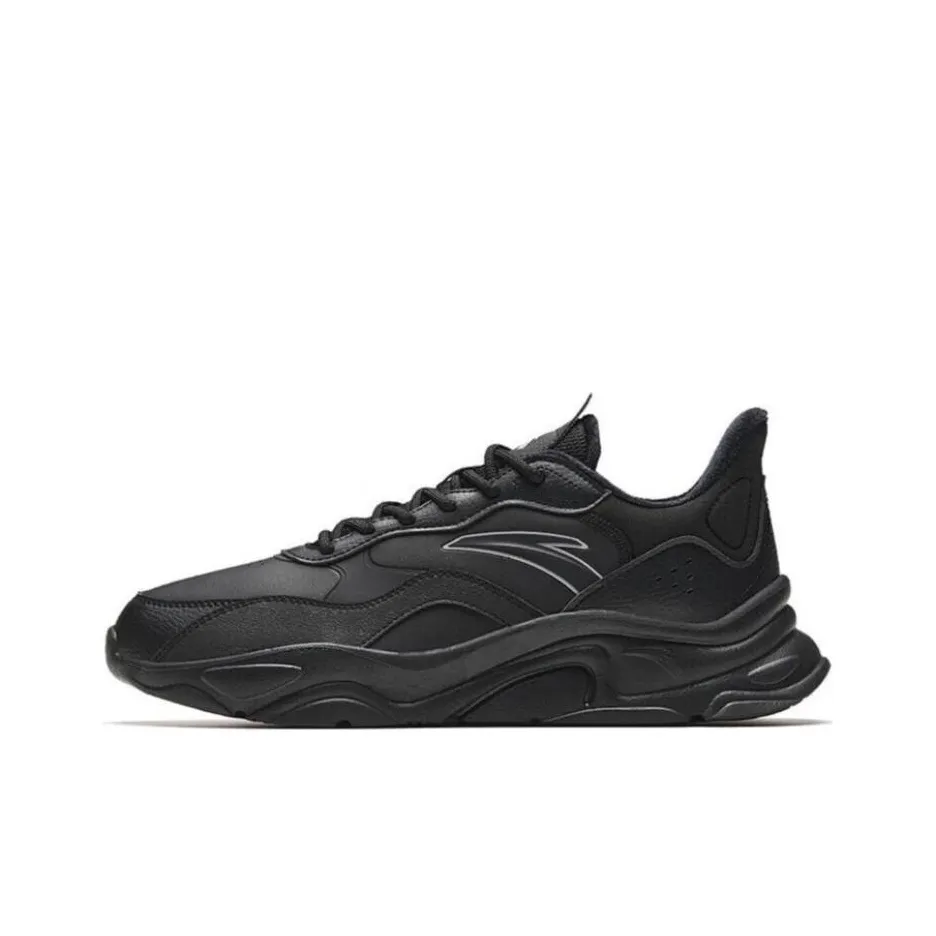 Anta Little Millennium Anti Slip Wear Resistant Low Top Casual Shoes Men's Black
