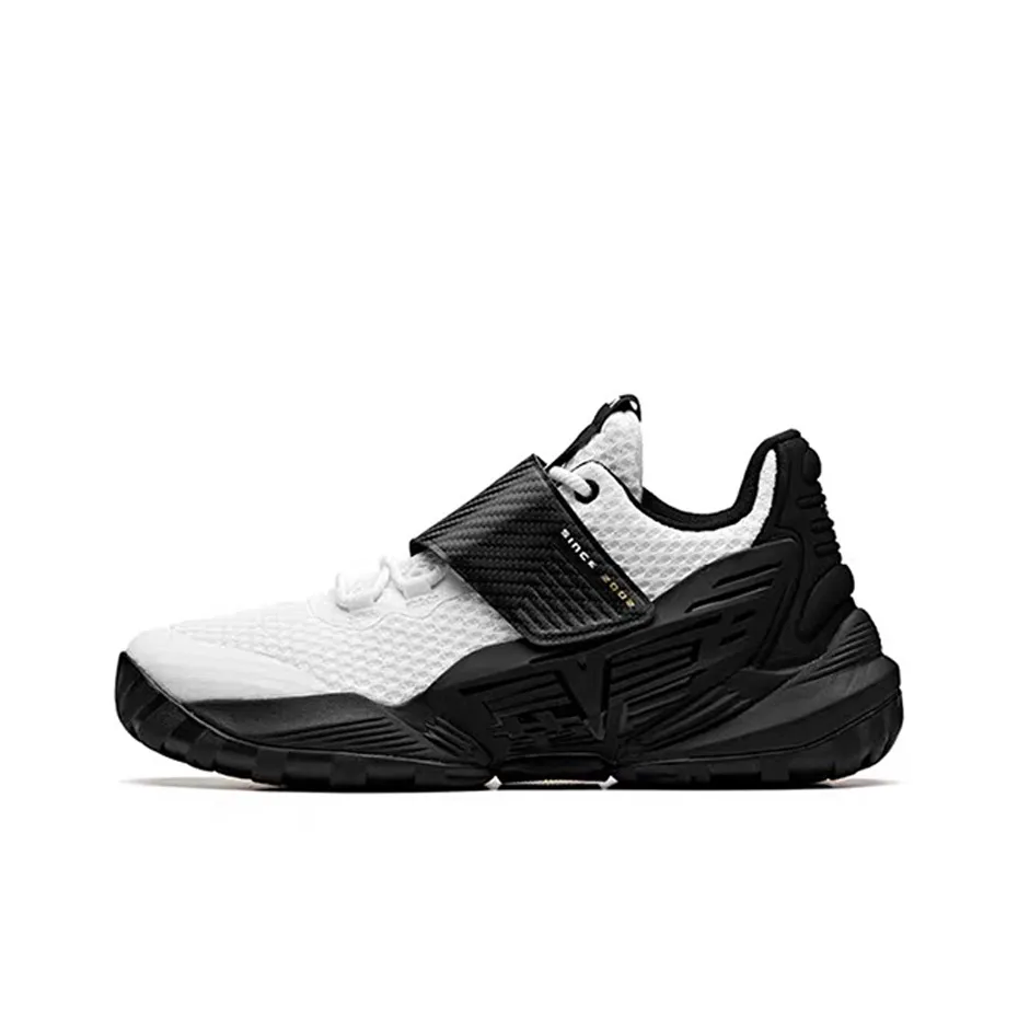 ANTA Bastard Износостойкий Дышащий Низкий Топ Винтажные Баскетбольные Кроссовки Мужские Белый Черный