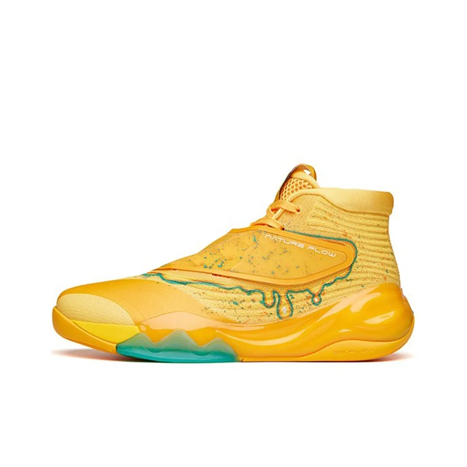 Anta Thompson KT6 Collection Citrus Bomb Cushioning Anti-Slip And Wear-Resistant High-Top Basketball Shoes Lemon