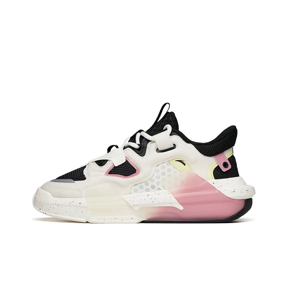 Anta Bastard 3.0 Non-slip Wear-resistant Shock Absorption Low-Top Skateboard Shoes Women's Black White