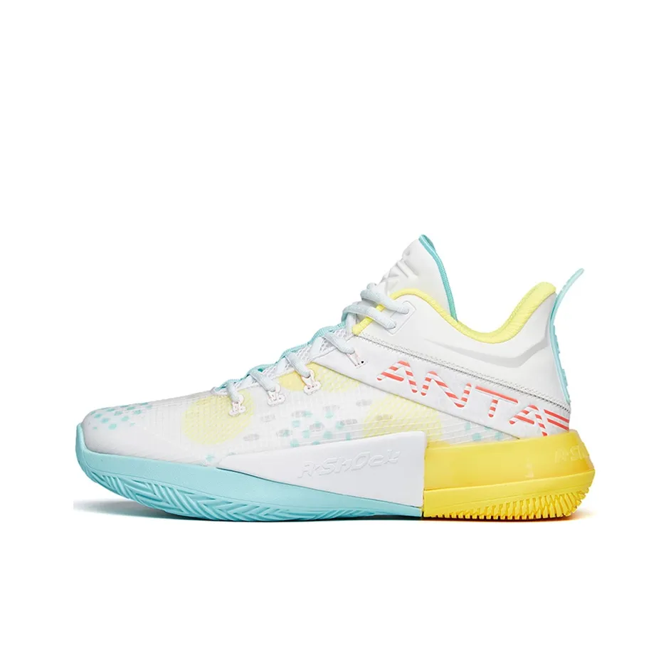 ANTA Attack 2 Устойчивый к истиранию Дышащие Низкие Баскетбольные кроссовки Мужские Jelly Желтые