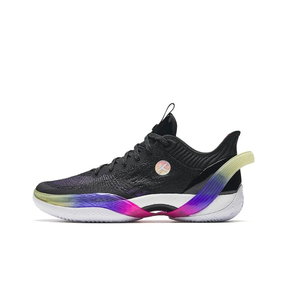 ANTA Three point Rain1.0 Basketball Shoes Men's Low Top Black Purple/Purple