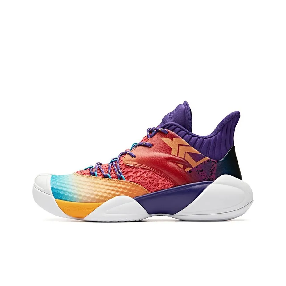 Anta Противоскользящие Устойчивые к износу Покрытие Амортизация MID Топ Баскетбольные кроссовки для игры Мужские