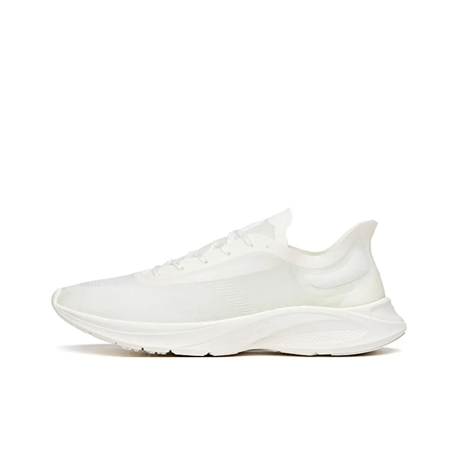 Anta Hydrogen Runner Zero Abrasion Resistant Slip Resistant Low Top Running Shoes Men's Ivory White