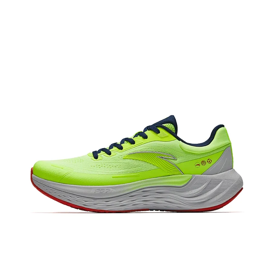 Anta Travel Step Low Top Running Shoes Men's Neon Frequency Green/Sand Grain Gray
