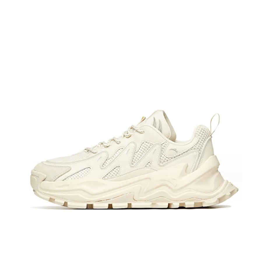 ANTA Hot Shock Absorbers Slip-resistant Low Top Footwear Women's Light Beige White ANTA Hot Shock Absorbers Противоскользящие Низкие Кроссовки Женские Светлый Бежевый Белый