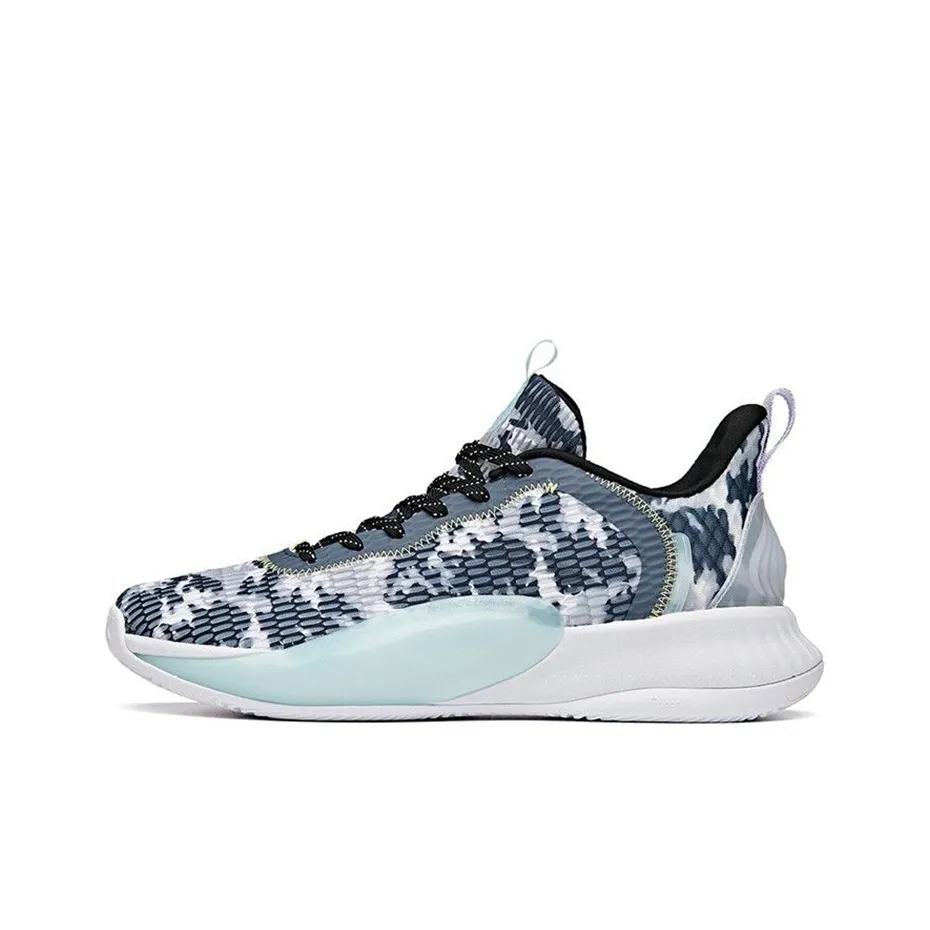 ANTA Light Cavalry 6 Амортизирующие низменные баскетбольные кроссовки устойчивые к истиранию низкий топ мужские белый и серый