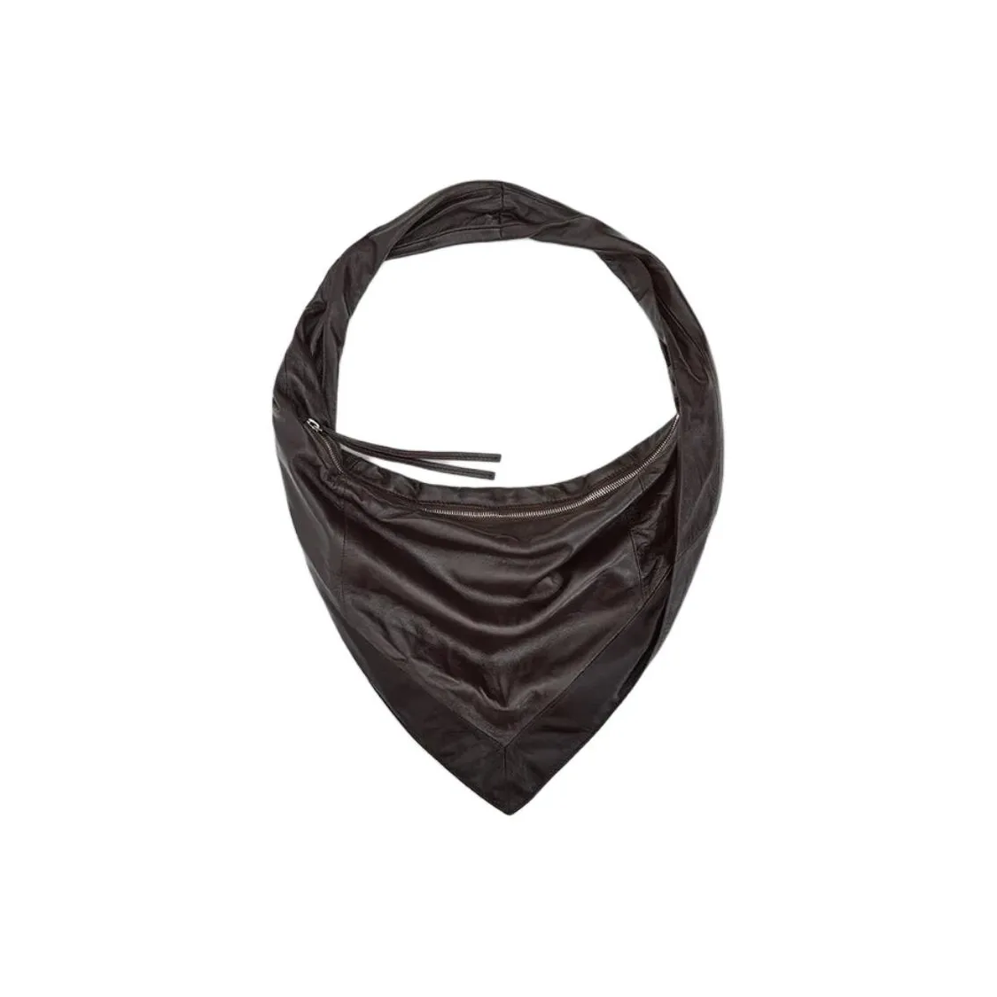 Lemaire Lambskin Scarf Bag, Handbag, Shoulder Bag Trumpets Women's Coffee & Dark Chocolate