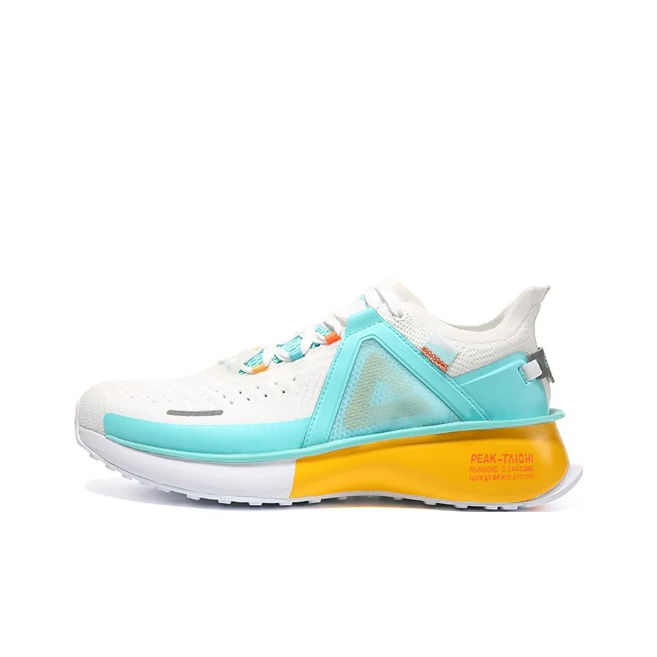 PEAK Tai Chi 2.0 Pro Cushioning Anti-Slip And Wear-Resistant Low-Top Taichi Running Shoes Men's White Blue