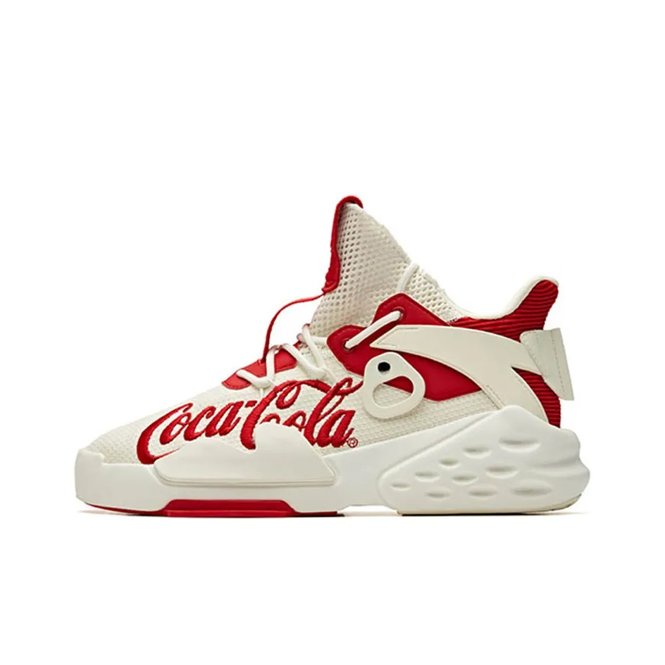 COCA COLA x ANTA Bastard Slip Resistant Abrasion Resistant Low Top Скейтборд Кроссовки Женские Белые Красные