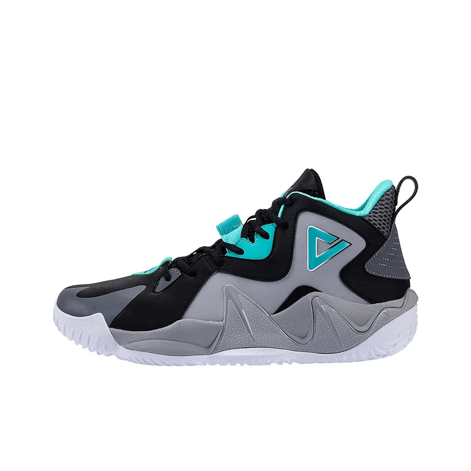 PEAK Beast Plus Basketball Shoes Men's Mid Top Black/Paloma Gray